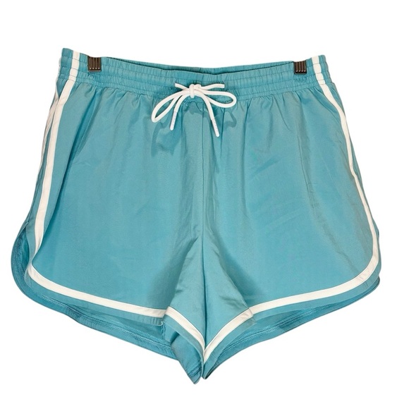 Gilly Hicks Shorts Running Striped Turquoise NWT Size Medium - Picture 1 of 6